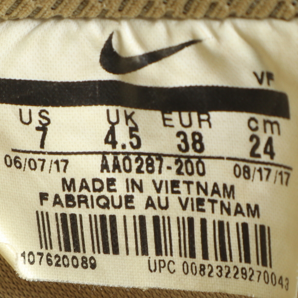 Nike Air Force 1 Low Flax/Gum Suede Leather Sneakers Women 7 Tan - Picture 13 of 15